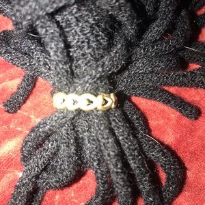 14K going steady ring/Attached hearts